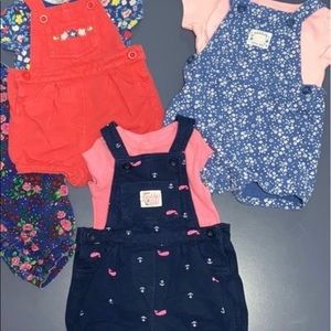 💐BUNDLE OF THREE💐 12mo overalls-OVERALLS ONLY